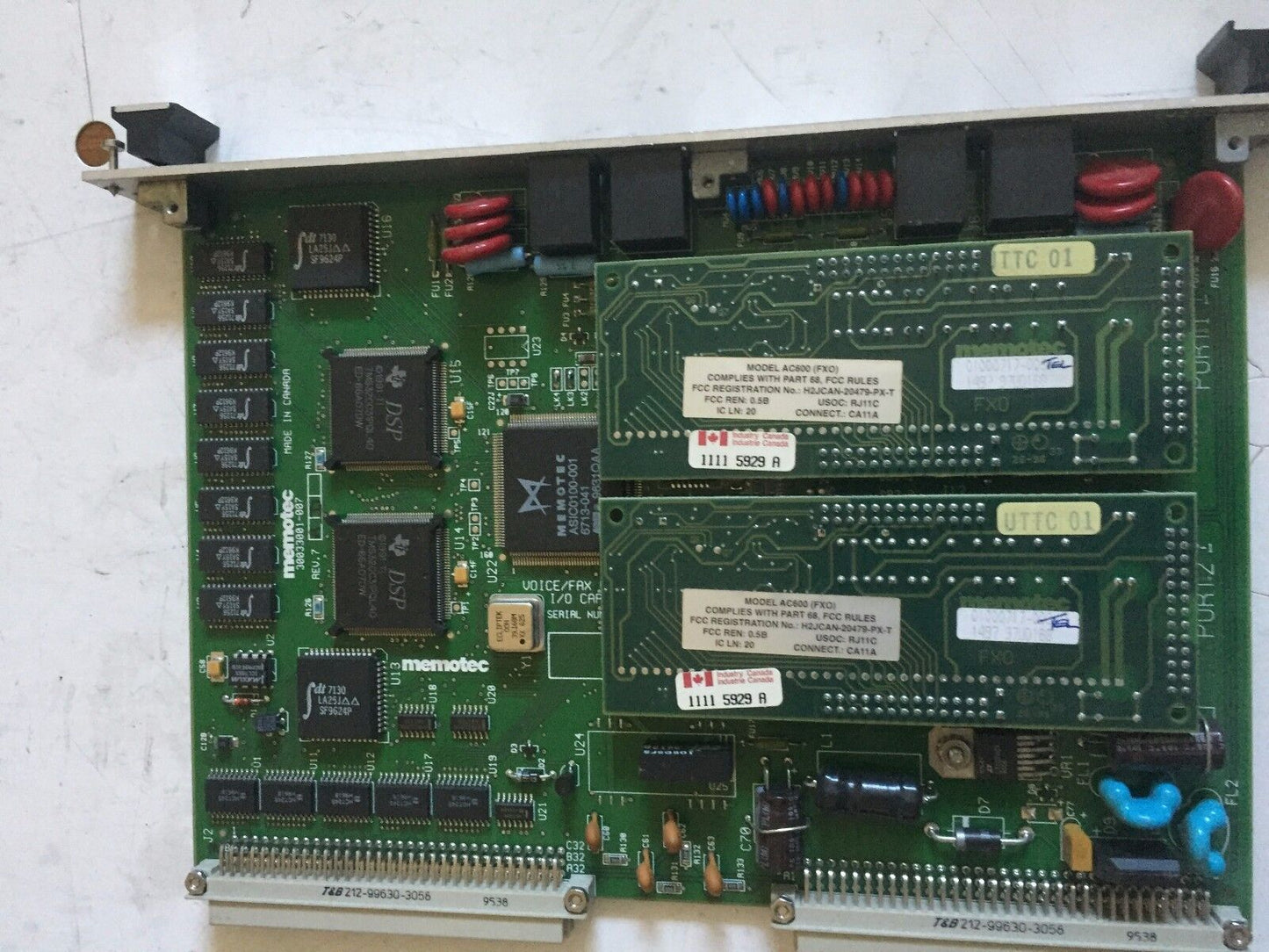 Memotec 30033001-007,Memotec Ac600,17000718-004,Fxs Board,Bv