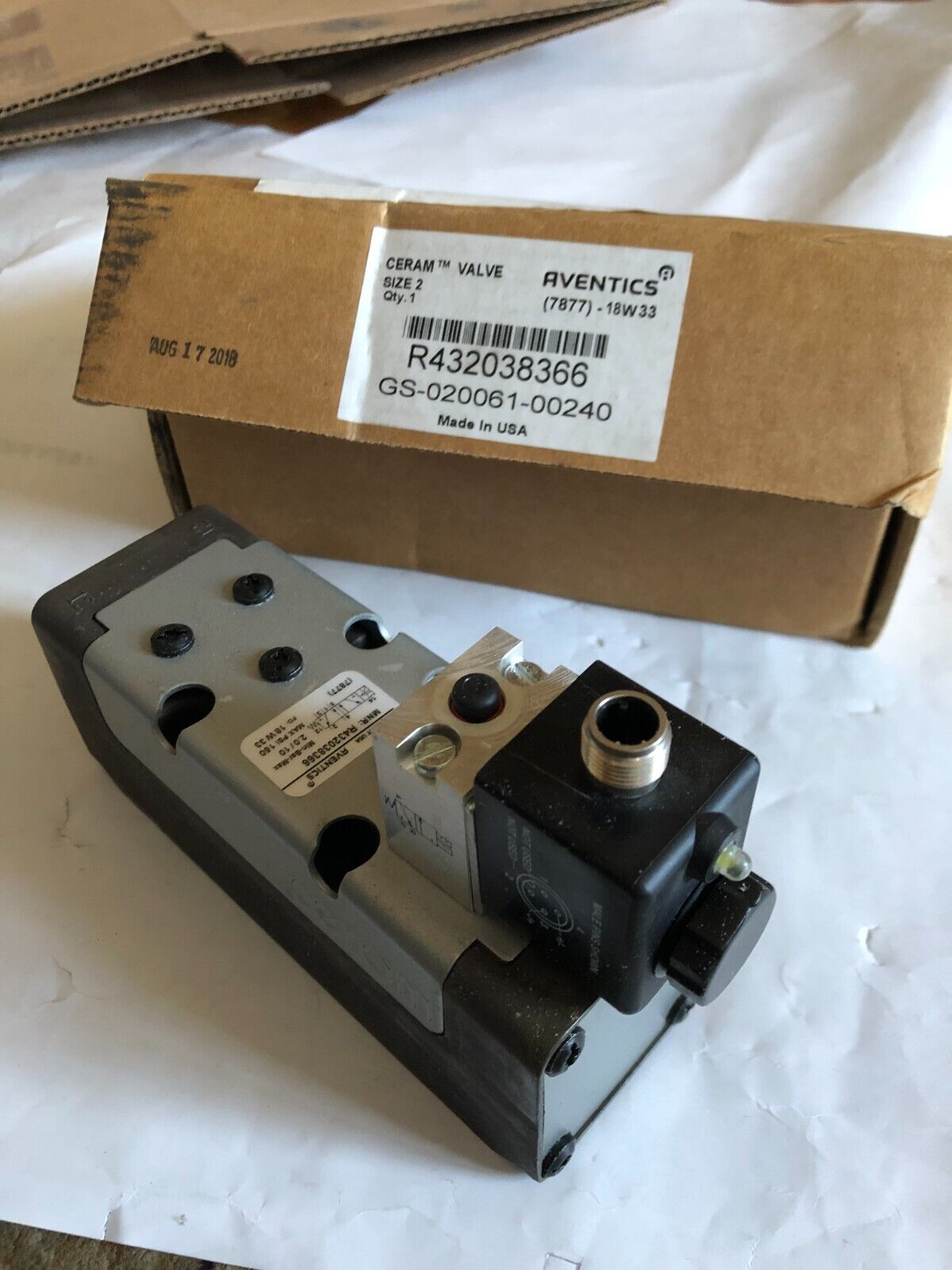 New Aventics R432038366 Ceram Valve,Gs-020061-00240,Ev