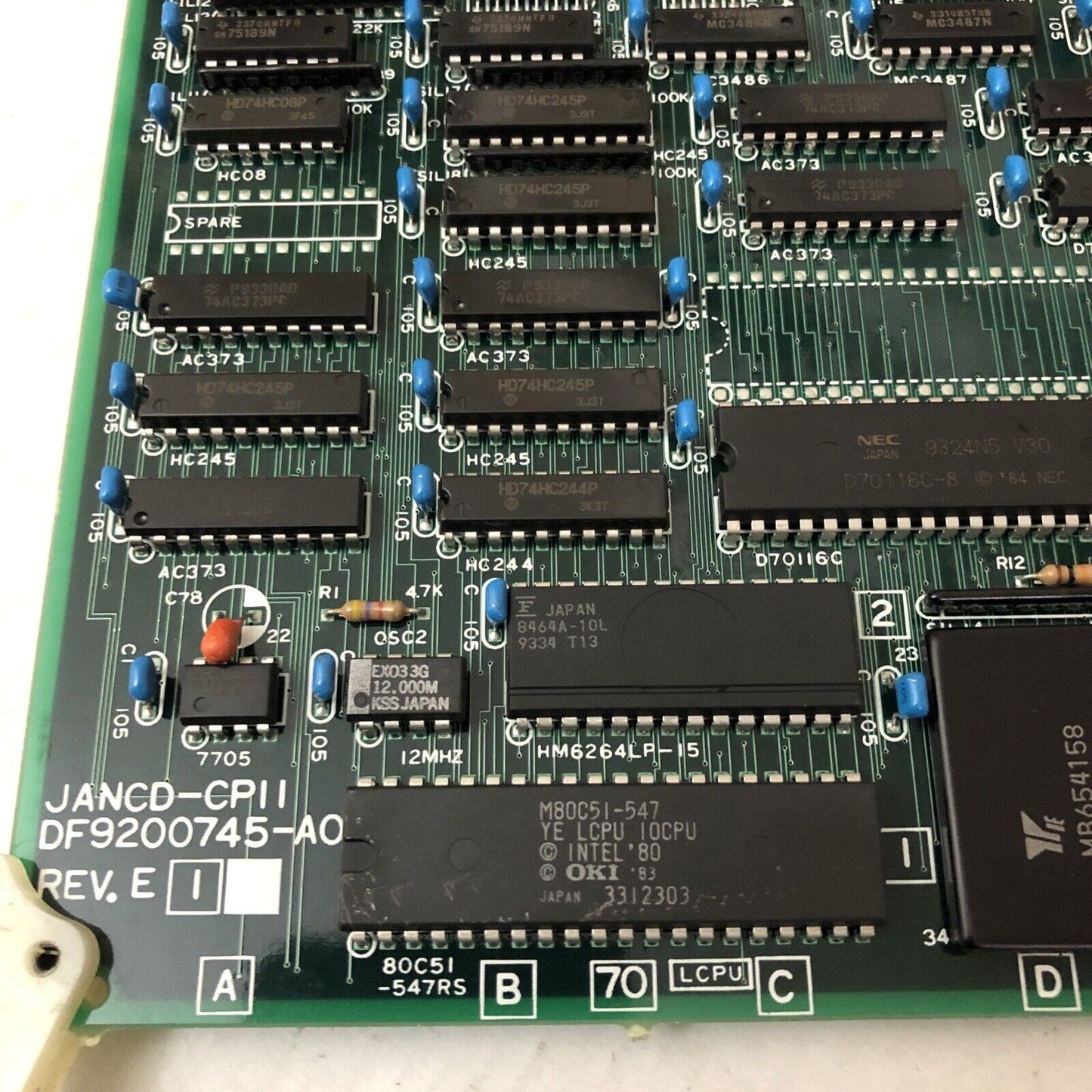 Yaskawa Electric Jancd-Cpii,Motoman Robot Memory,Df8203078-D0 Rev D,Ev,Cp11,Cz