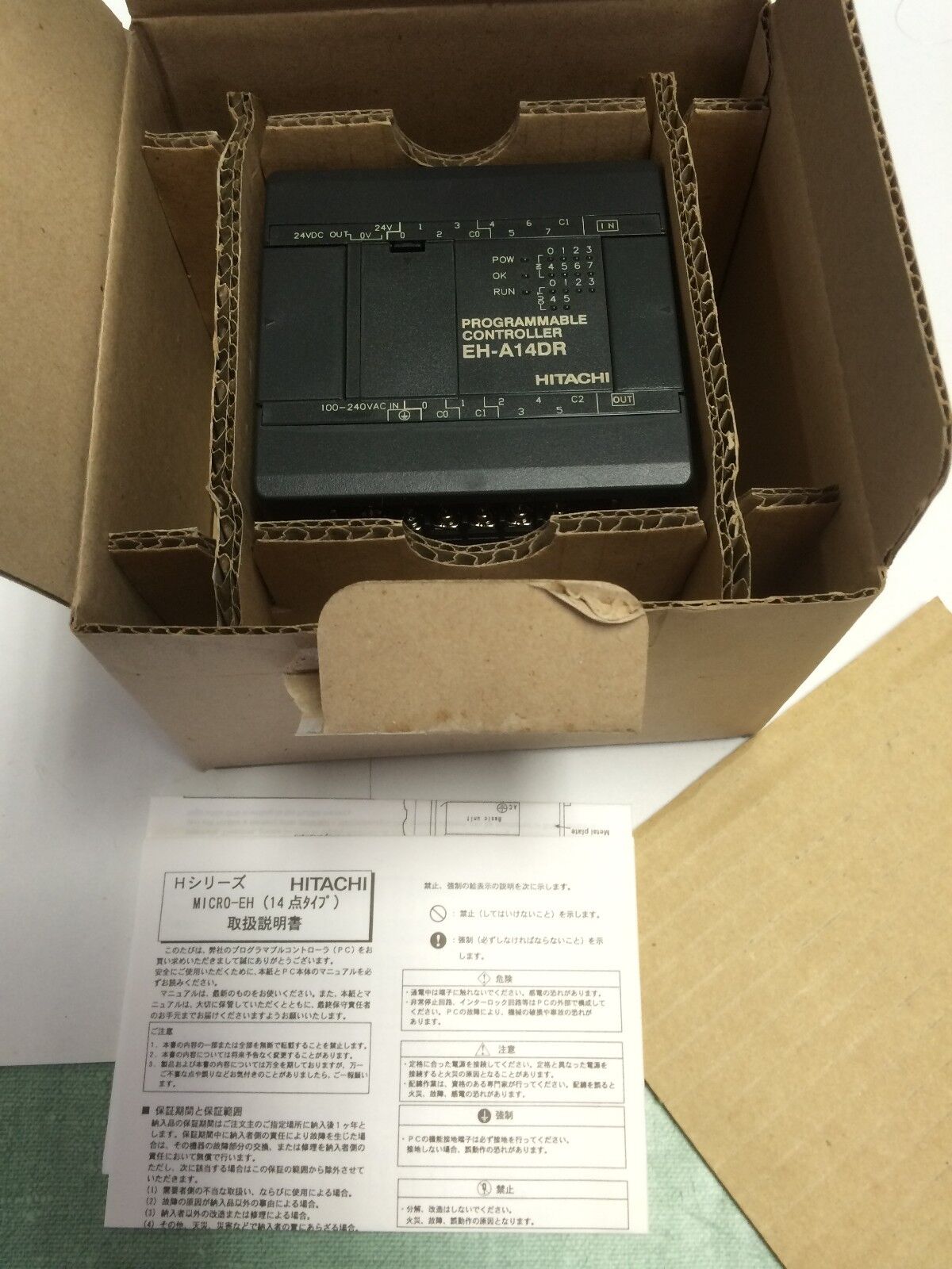 New Hitachi Plc 14Point 100/200Vac Eh-A14dr Programmable Controller,Bp,Cx