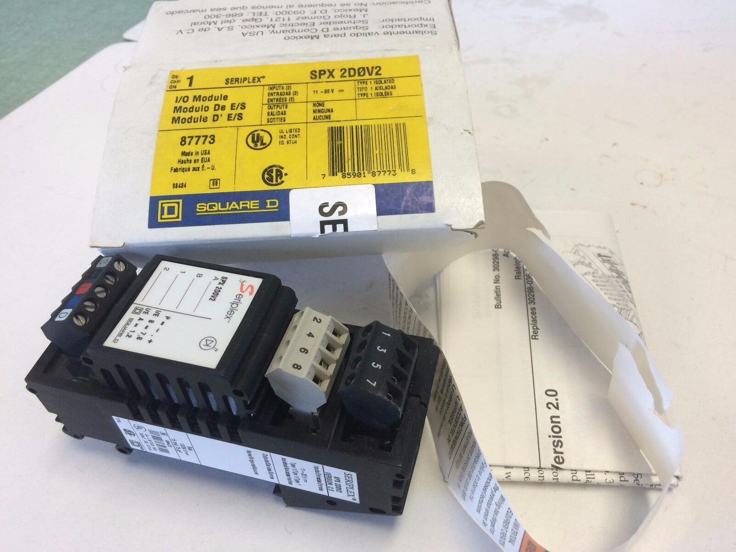 New Square D Seriplex Spx 2D0v2  I/O Module 87773,Cr