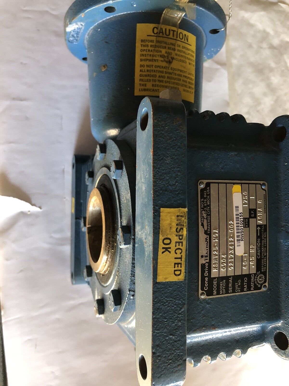Textron Mshv25-W9a Cone Drive Gear Reducer,60:1 Ratio,0904,Agma8,Cr-27260-Usa,Am