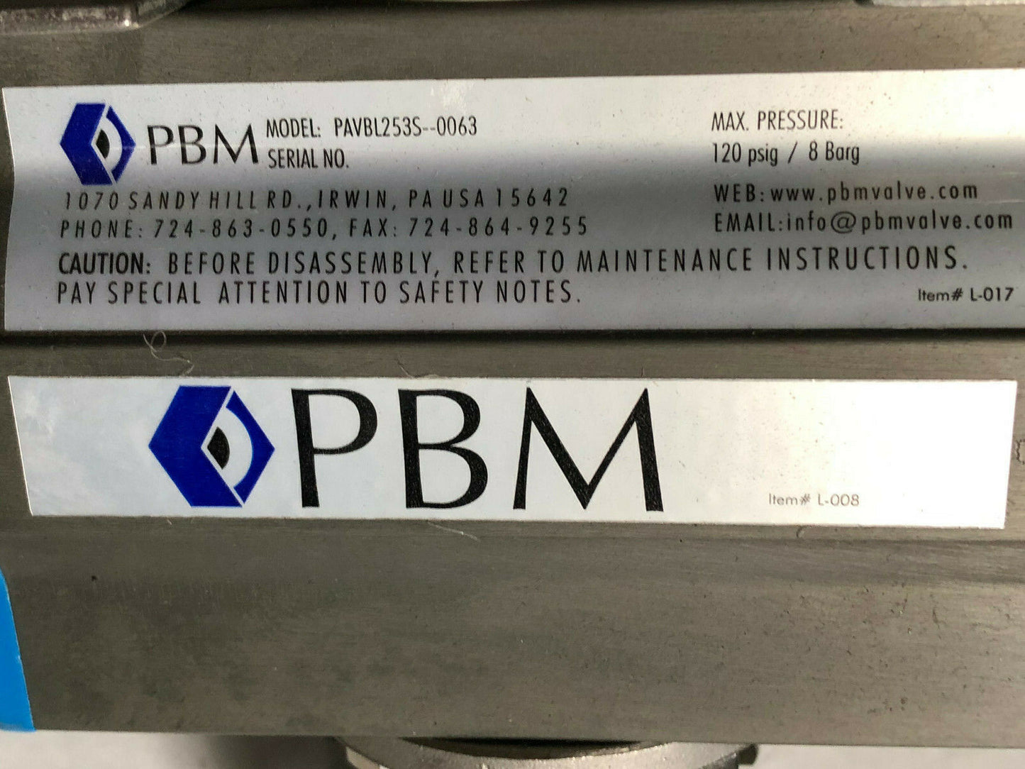 Westlock 2007Nby2e2m0200 Valve Positioner,Pbm Pavbl253s--0063,Asco Ef8320g202,Tj