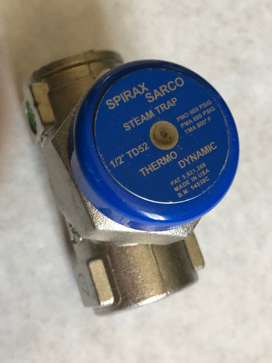 New 1/2" Td52 Spirax Sarco B.M. 54530C Steam Trap Cool Blue Thermo Dynamic,Ay,Av