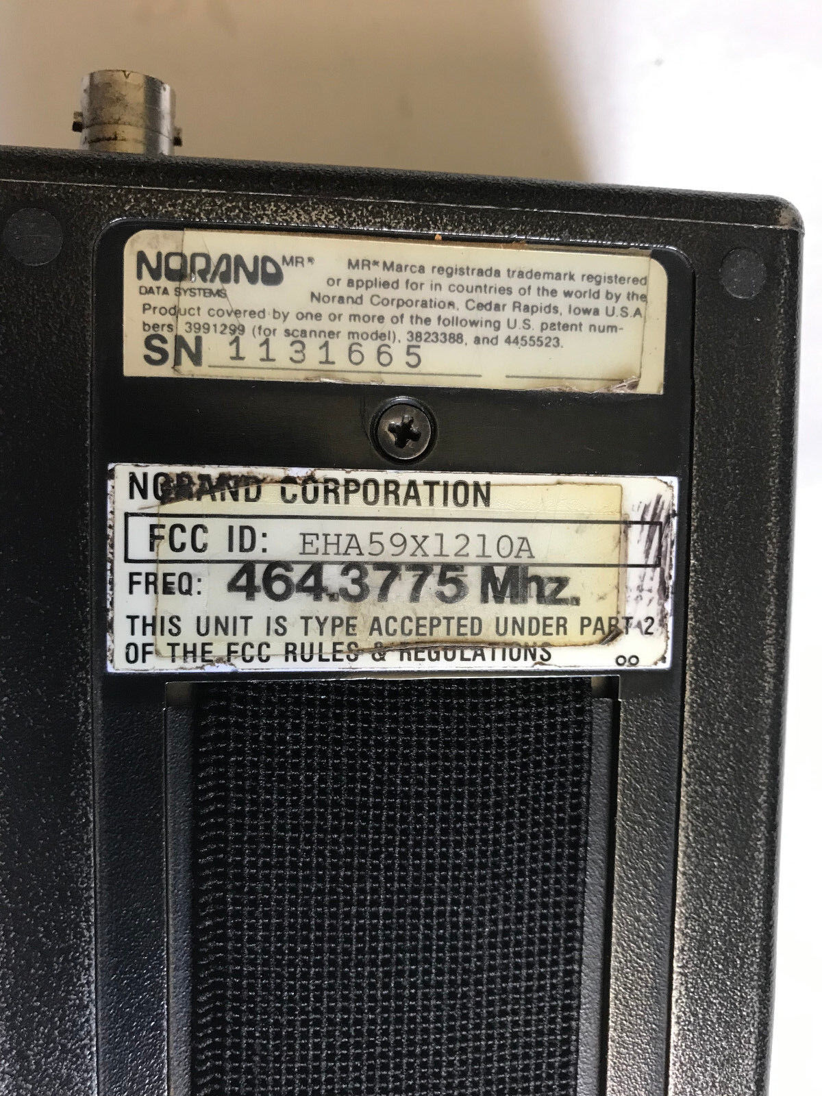 Norand Eha59x1210a,225286070004 Terminal Hand Held Data Communication,Et
