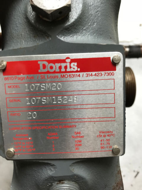 New 107Sm20 Dorris 20:1 Gear Drive,Ta