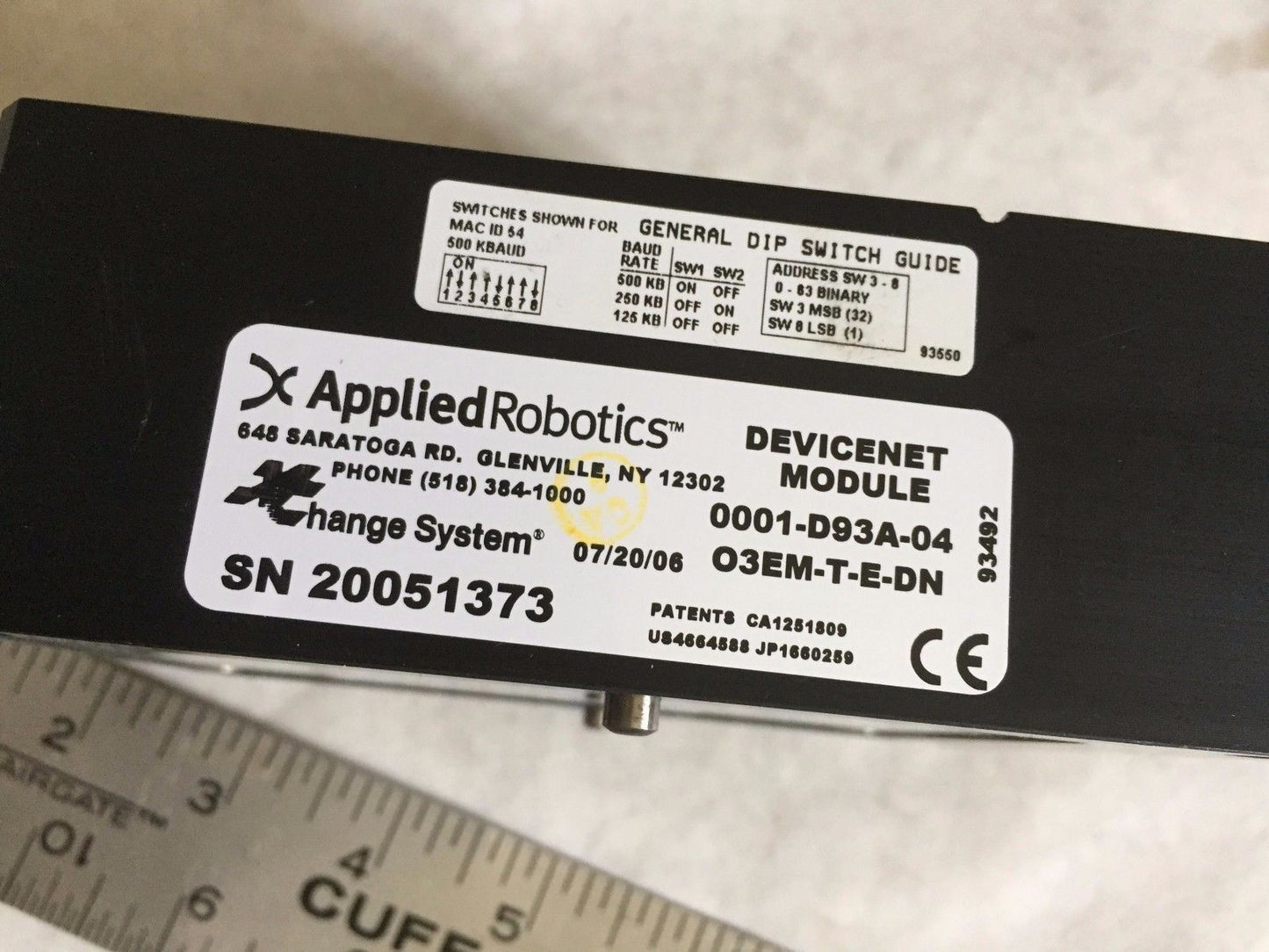 New Applied Robotics 03Em-T-E-Dn Devicenet Module,0001-D93a-04 Hange System,Sj