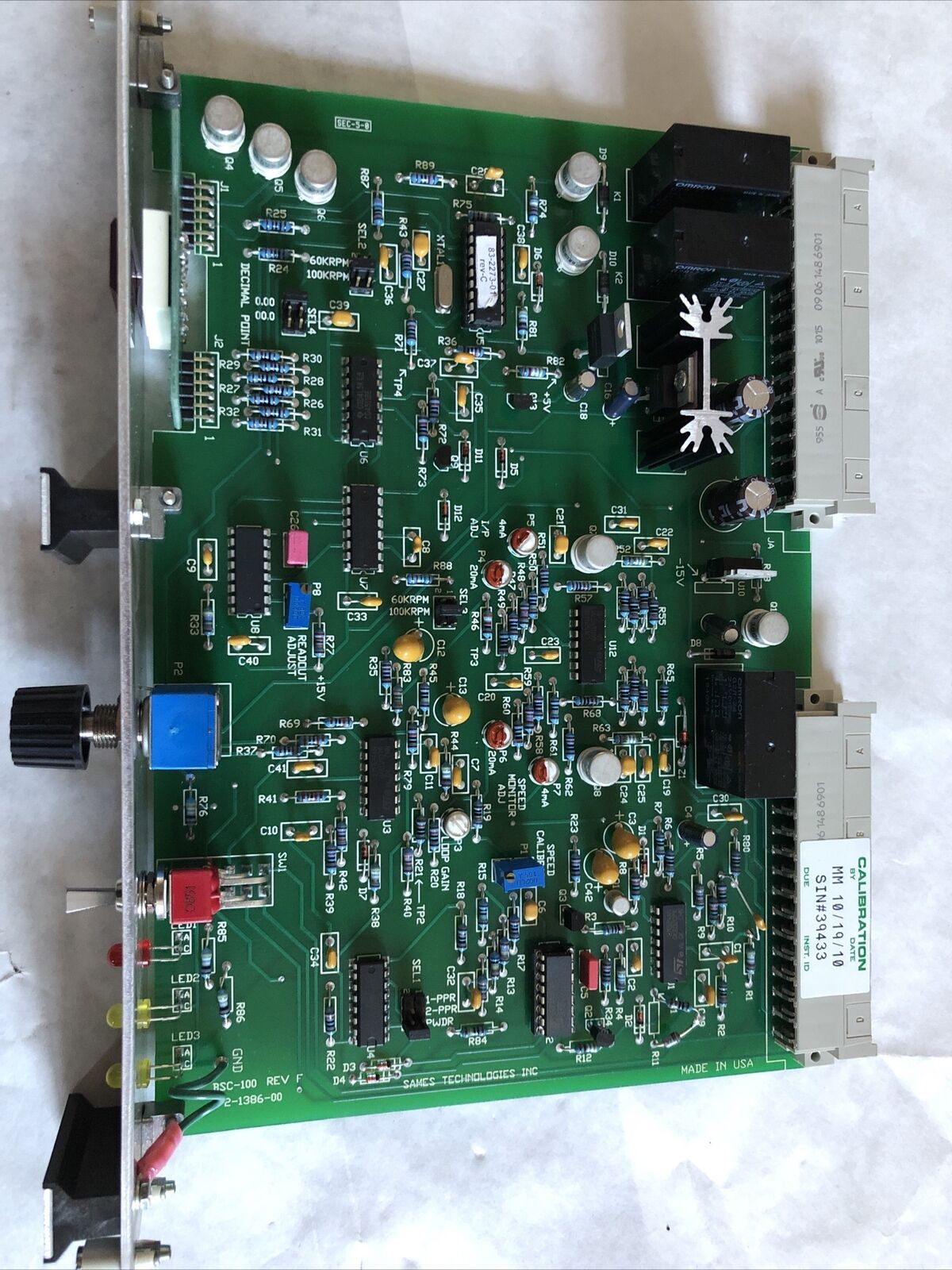 New Sames 63-1400-01 Powder Bsc-100 Rev.F Speed Control Card 72-1386-00,Fi