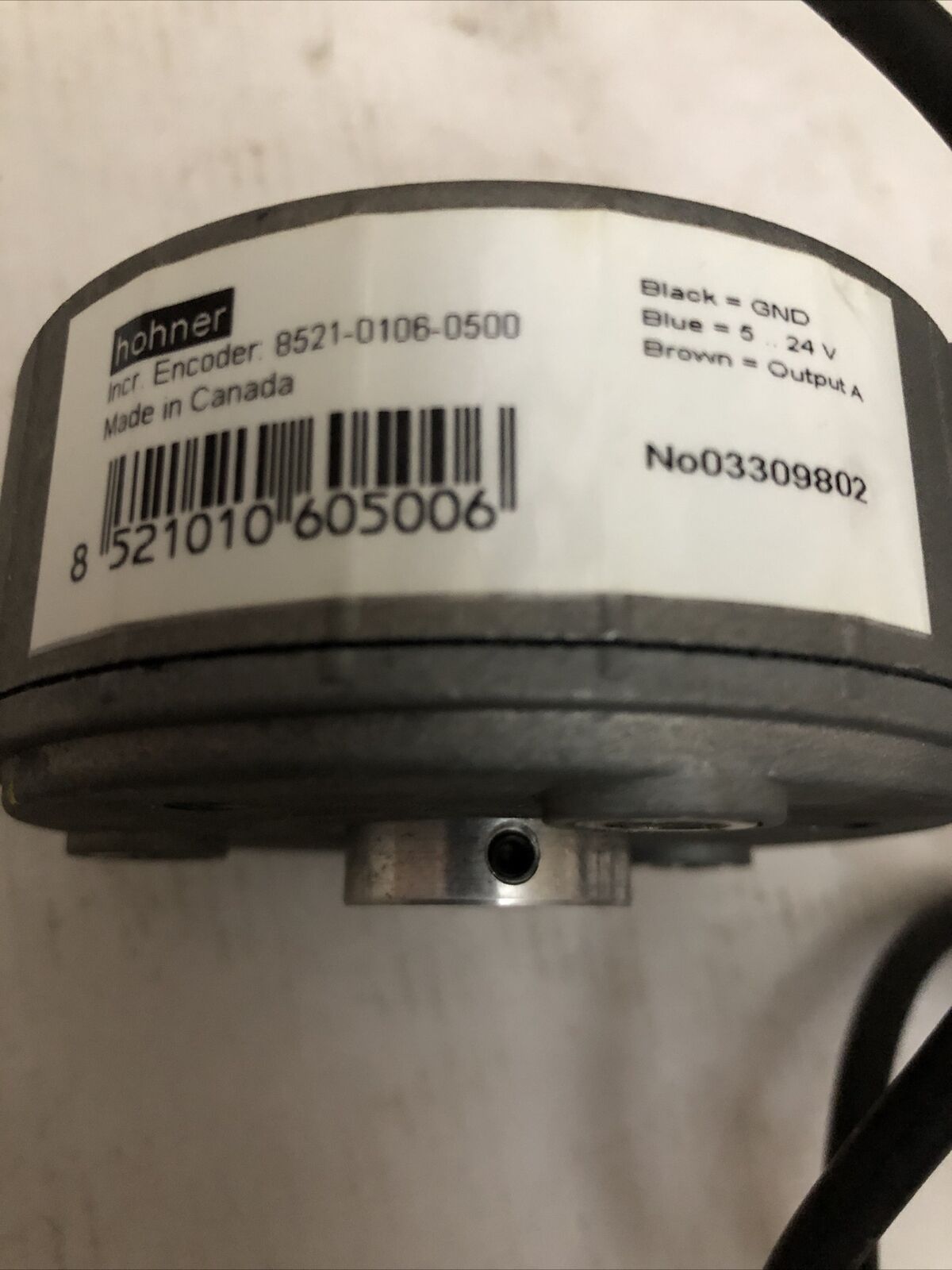 New Hohner 8521-0106-0500 Incremental Encoder Motor Hohner 392351,Cr,Br
