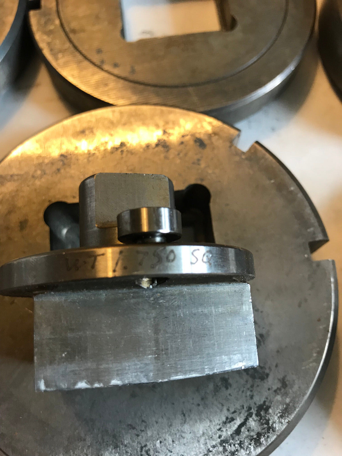 Lot 2 Sets Strippit Thick Turret Square Punches & Dies,Wt 1.625",1.750",1.643,Ad