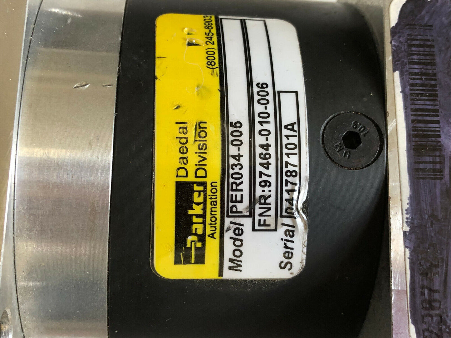Parker Per034-005 Gear Box 90 Degree ,97464-010-006 (Excellent!!) Gear Motor,Bb