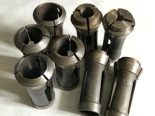 Lot 8 Mixed Brown & Sharpe #22 & 22B Round Collets 13-18,3-8,9/16, 3/8" To 1",Ck