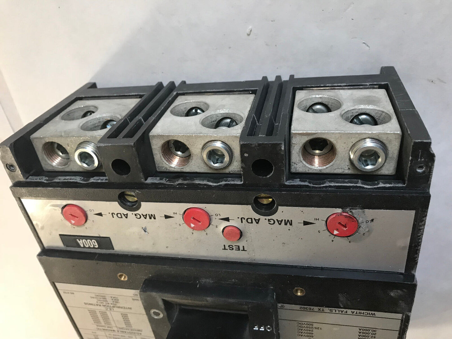 Abb Tl1400,Abb Ls,Abb Tl1600,Circuit Breaker,3 Pole 600A 600Vac 125/250Vdc,Sa
