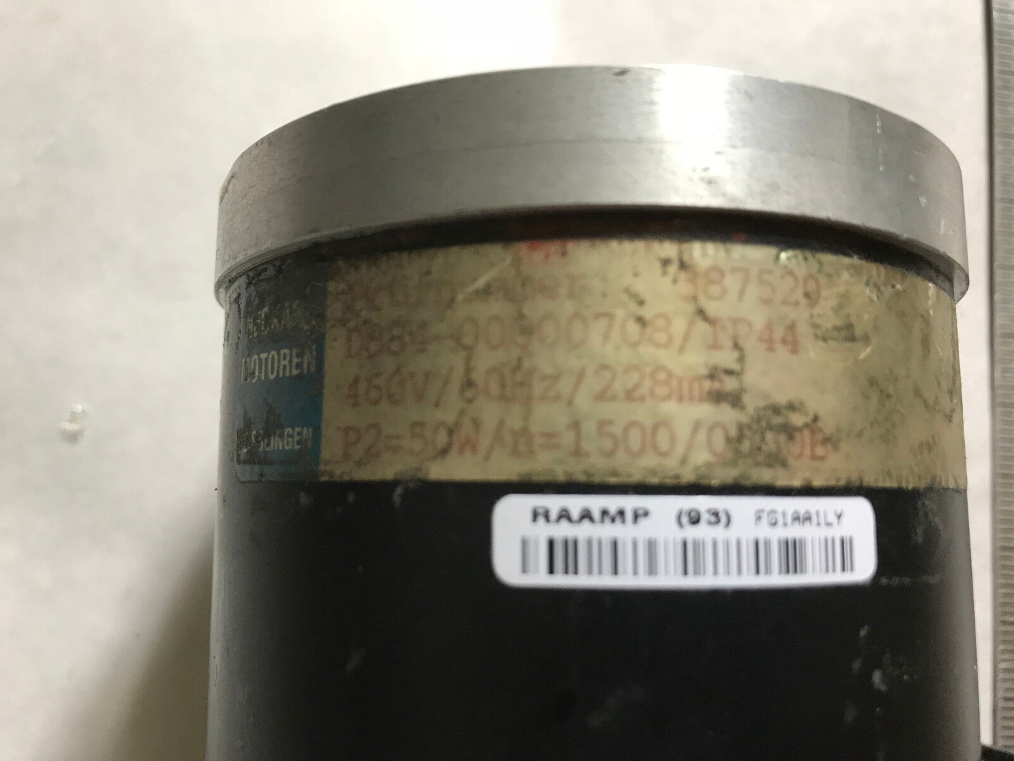 Neckar Motoren 55594 D884 00000708/Jp44,Ac Motor,387529,460 V,1500 Rpm,Ep