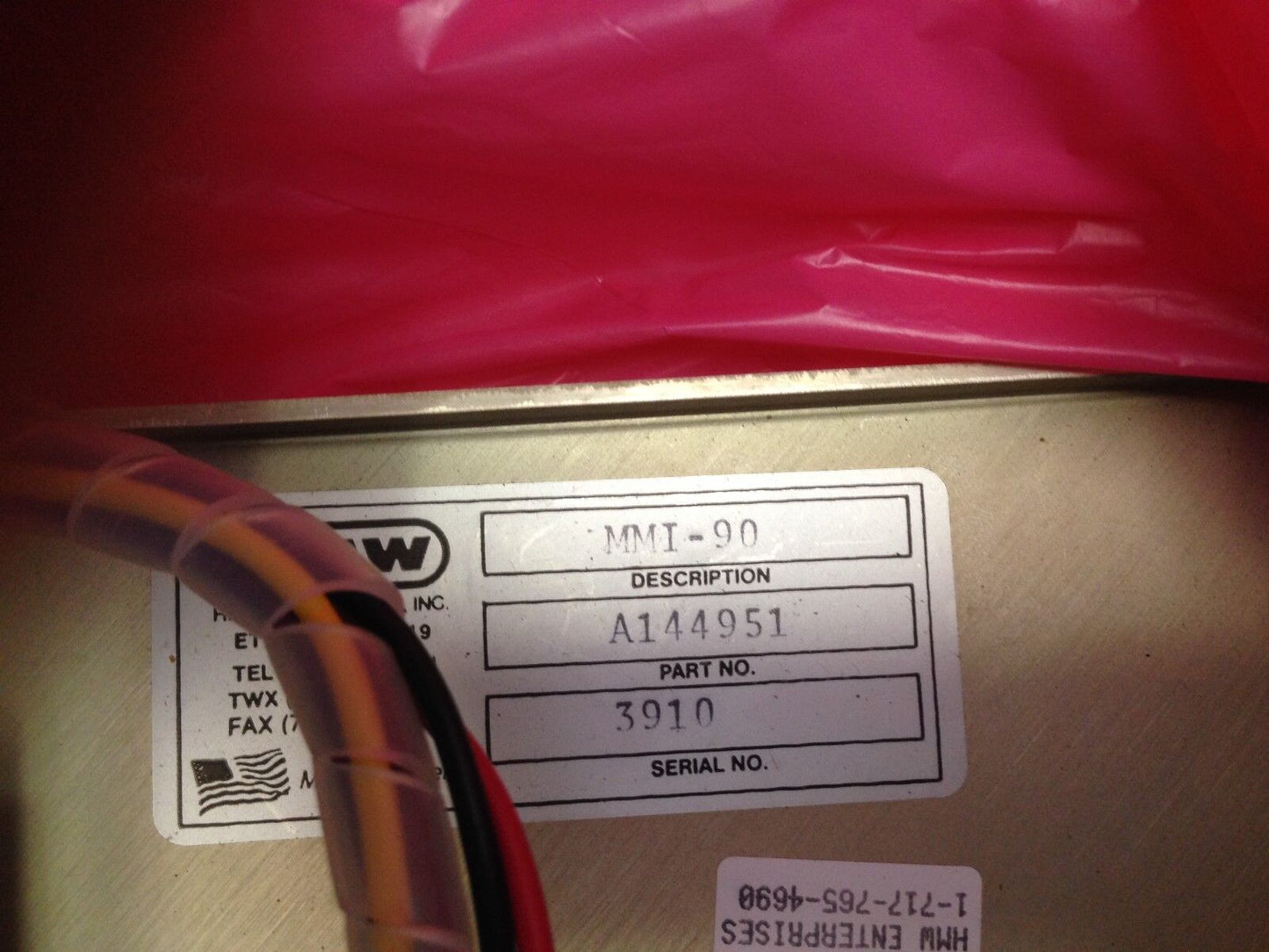 Hmw A144951 Operator Interface Monitor Mmi-90 Landis 3200,Mm1-90,Fd