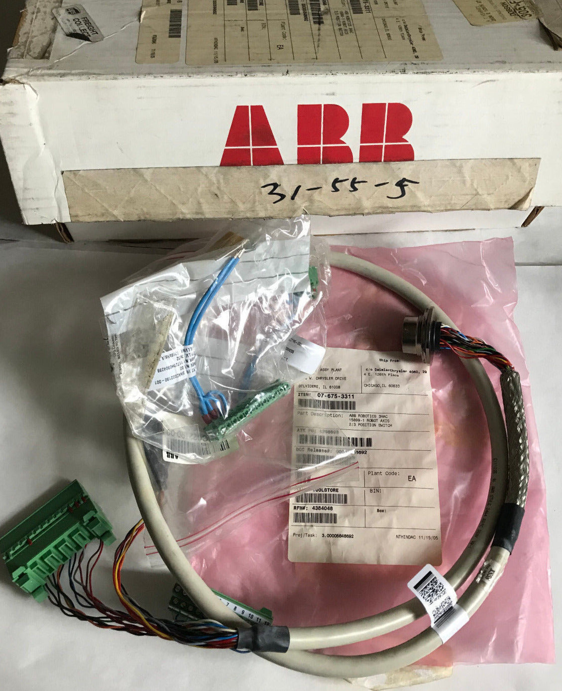 New Abb 3Hac15899-1 Cable Connector Xt58.2 Xp57 3Hac022190-001,Si