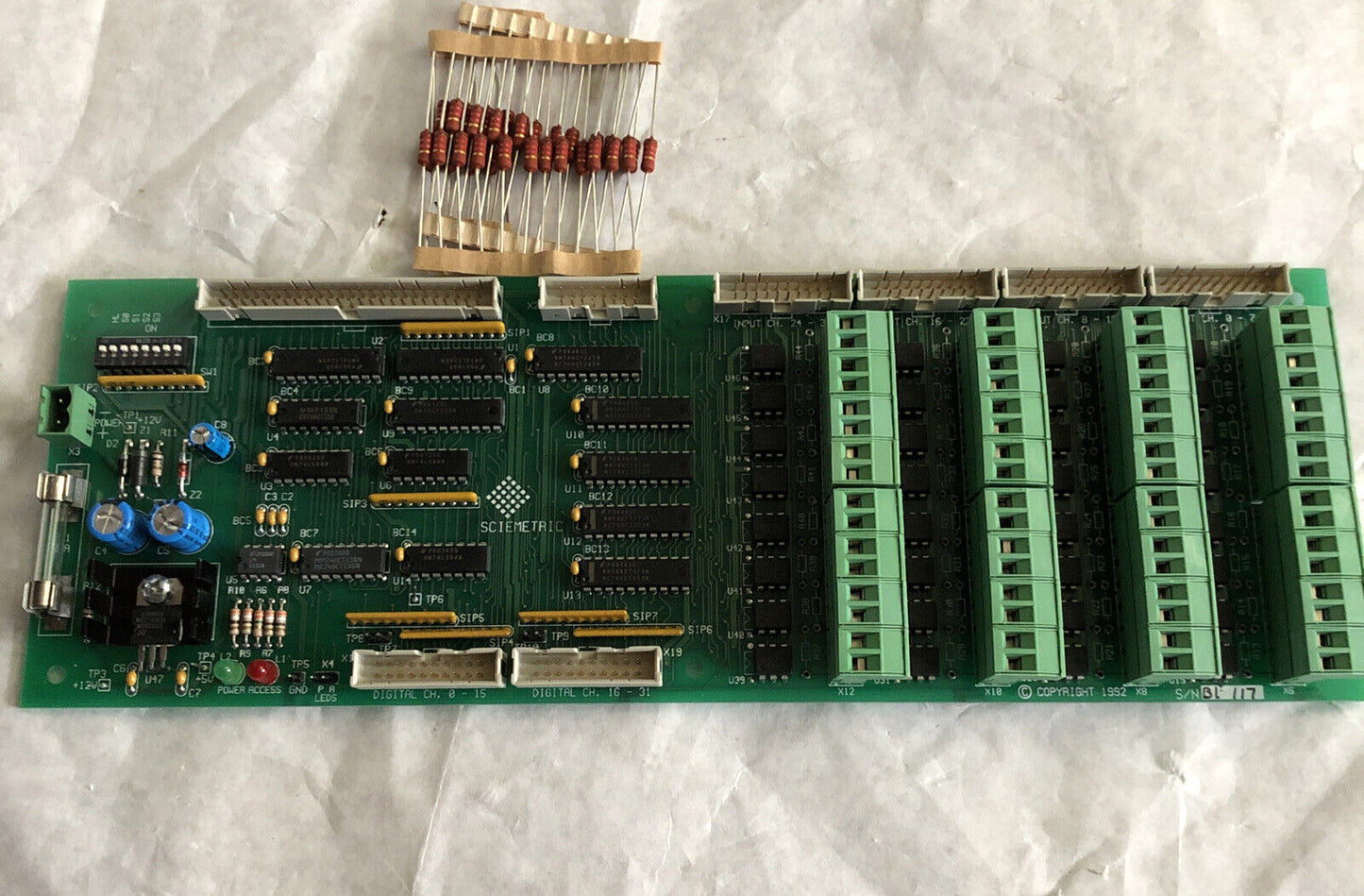 New Sciemetric Model 225 Rev 2.2, 32-Channel Ssr Input Module, Pcb Card,Ay