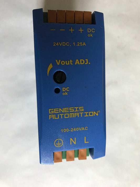 New Genesis Automation Gda30-24,24V Dc Power Supply (Input: 100-240Vac 63Hz),Er
