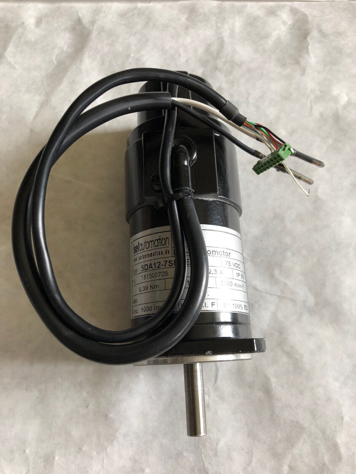 New Isel Automation 5Da12-7Se3e/477 Dc-Servomotor. 2.3A 3000Rpm, 120W,Bv