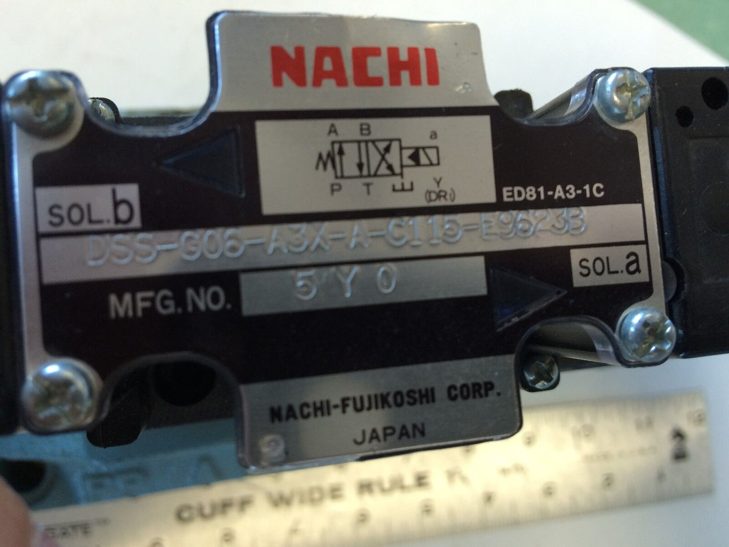 Nachi Dss-G06-A3x-A-C115-E9623b Hydraulic Directional Valve 5Y0,Dhe10-06-1A,Ex