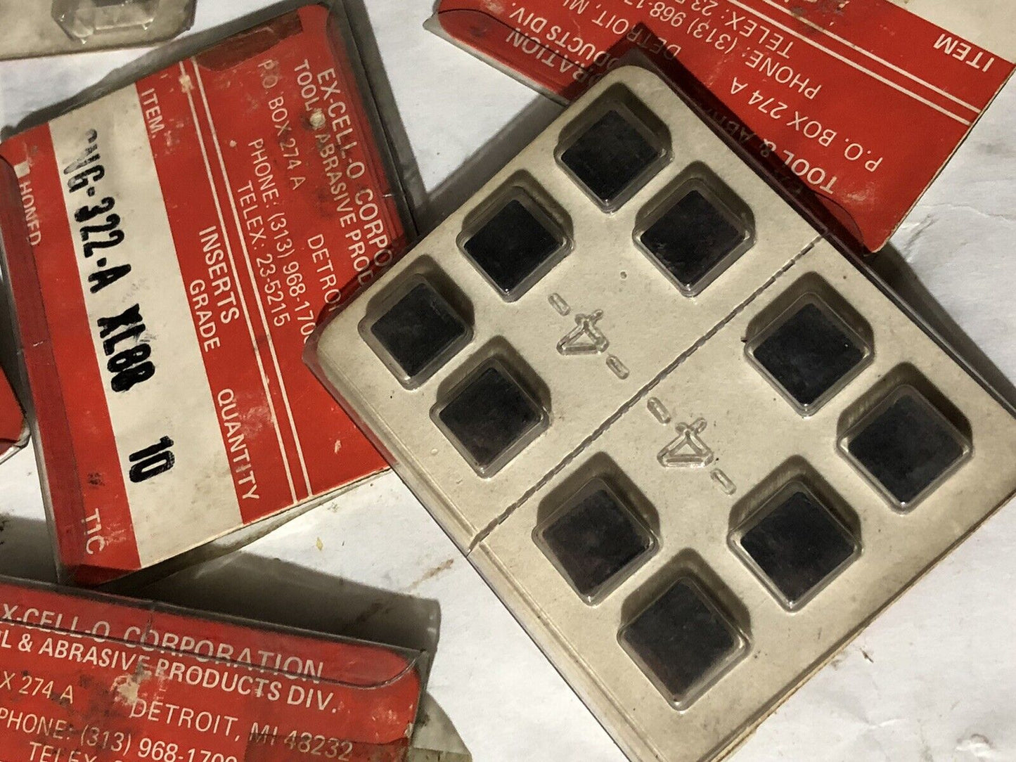New Lot 60 Ex-Cell-O Sng-322A,Xl88,Carbide Inserts,Tn