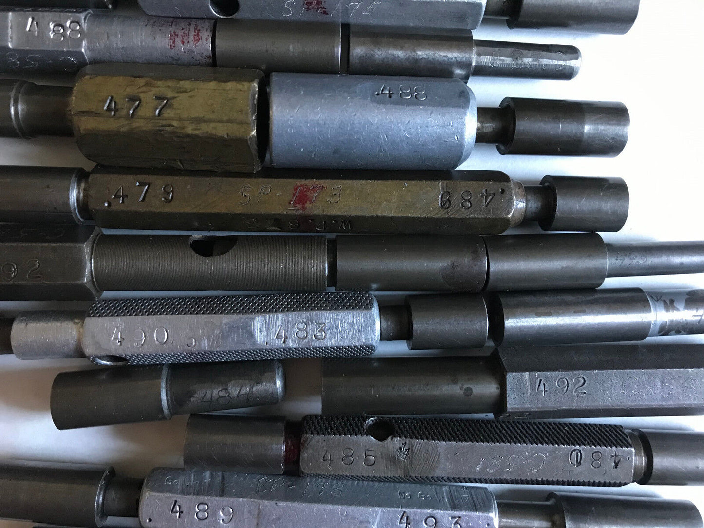 Lot The Pipe Machinery Go No Go Plug Gage .480,.486,.4935,.494,.487,.475,.495,Sa
