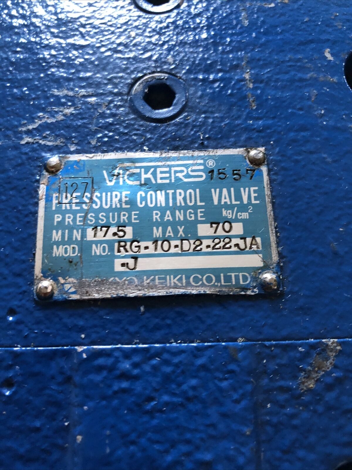 Vickers Rg-10-D8-22-Ja-J, Rg-10-D2-22-Ja-J  Pressure Control Valve,Dg
