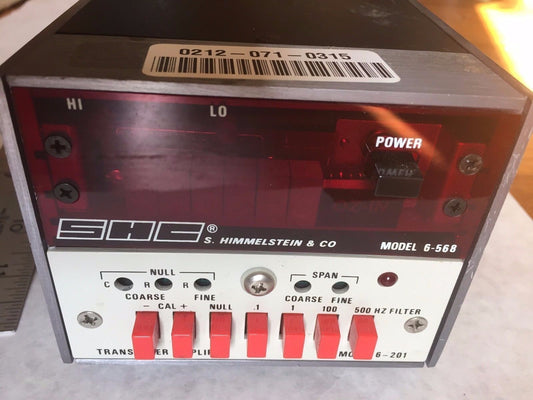 Shc 6-568,S. Himmelstein Model 61201 Transducer Amplifier Module Model 6-201,Bc