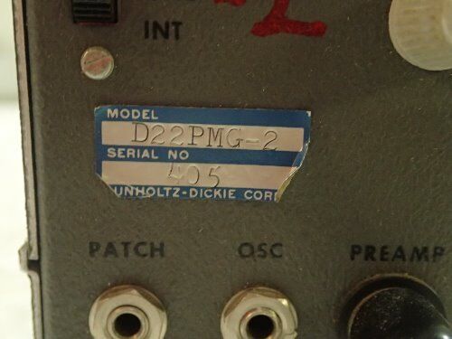 Unholtz Dickie D22pmg0-2,D22pmg-2,D22 Pmgo-2 Charge Amplifier,Be