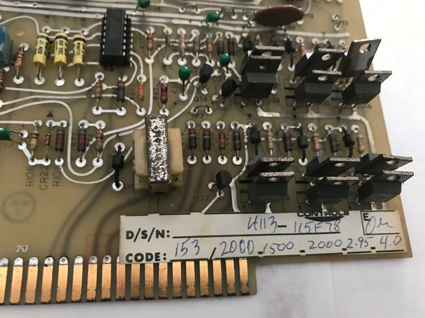 Pti Controls Pti 50027 Control Board,Sn