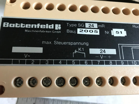 New Battenfeld Sg24 Gate Safety Relay Module Type Sg24mr A2301373,Ep