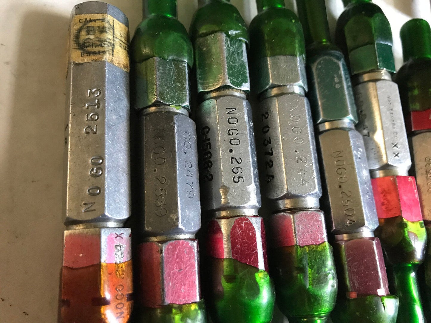 Lot Plug Gage Go Nogo Van Keuren .2037,2044,233,2499,280,2685,2280,375,3860,Es