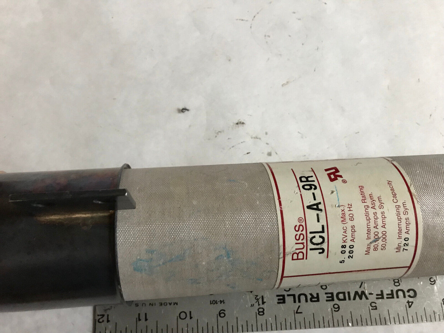 New Cooper Bussmann Jcl-A-9R Fuse, Buss 200 Amp, 5.08 Kvac,Buss Jcl-A-9R,Eo