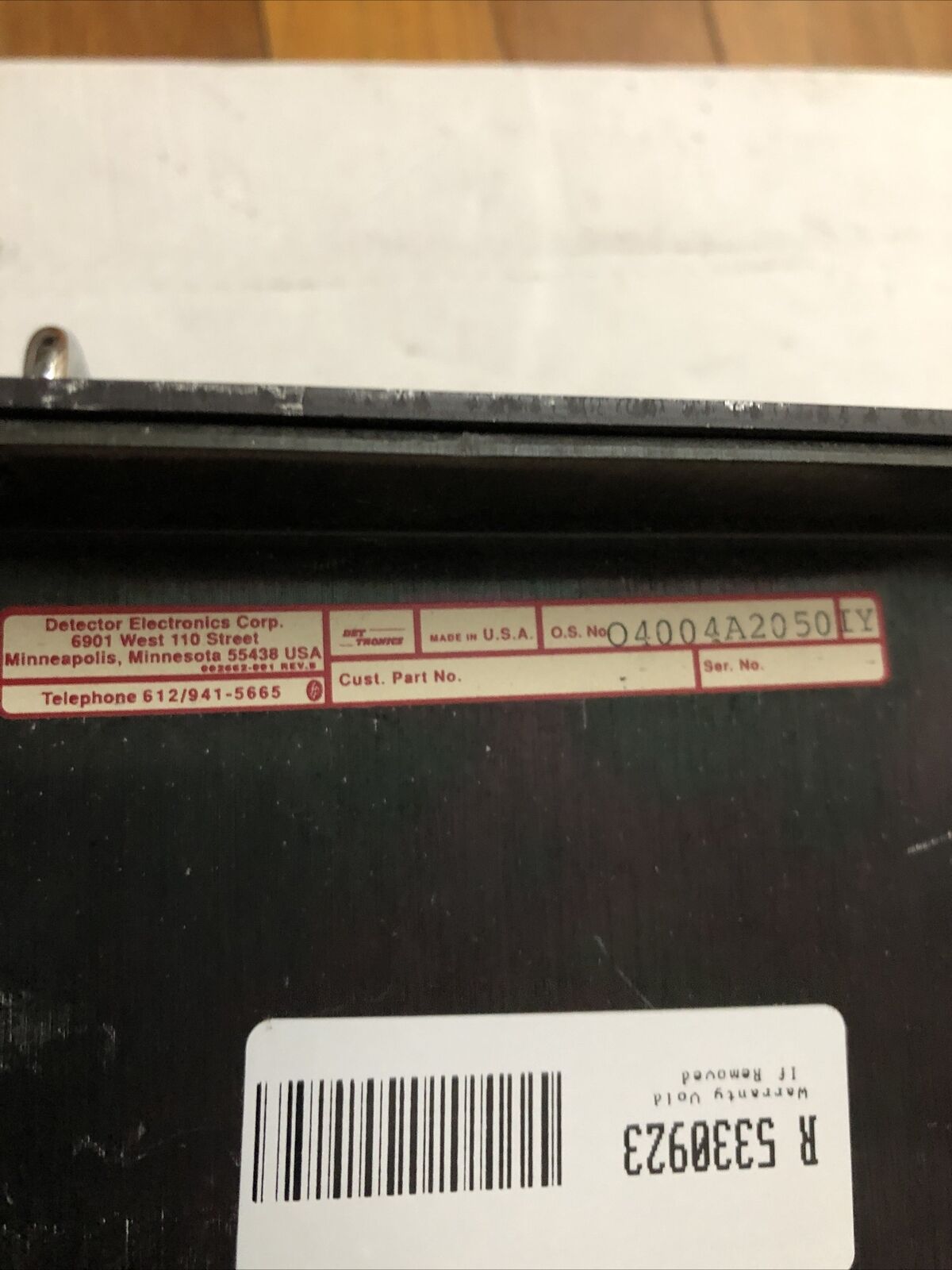 Dettronics R7404-B7001 Flame Detection System 002242-01,O4004a2050 Iy,Cr