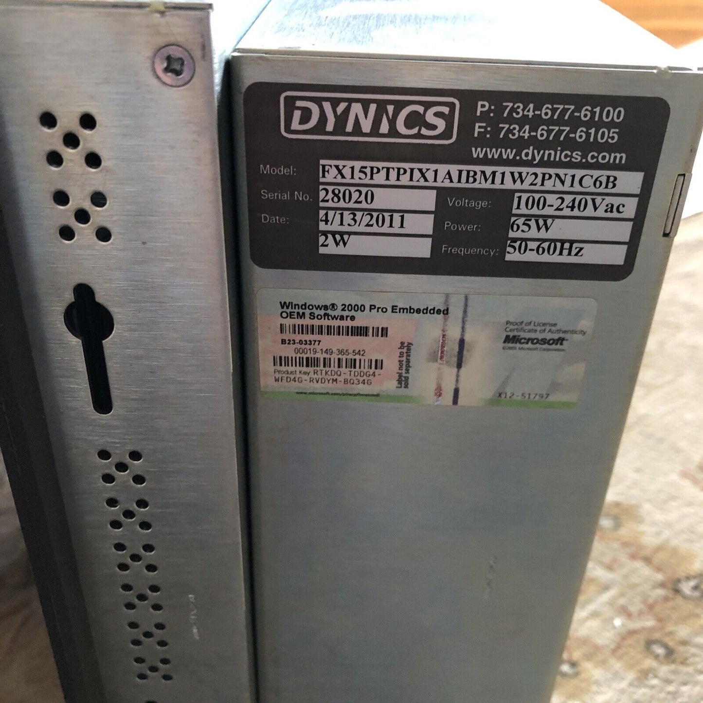 New Dynics Fx15ptpix1aibm1w2pn1c6b Touchscreen Operator Interface,Ea