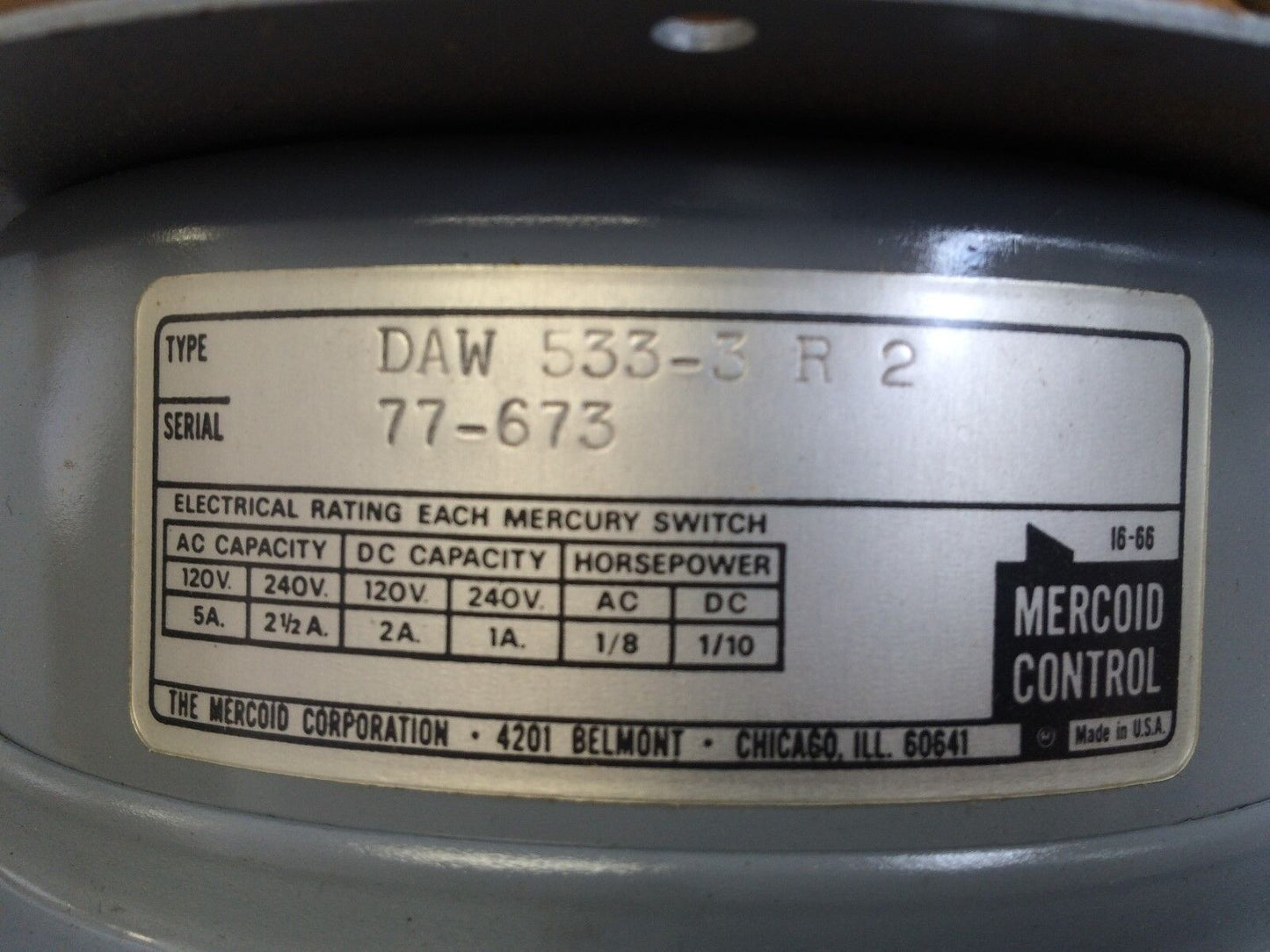 New Dwyer Daw 533-3 R2 Pressure Switch 0-30 Inch Psig Spst Brass Daw 33-3-Rg2,Df