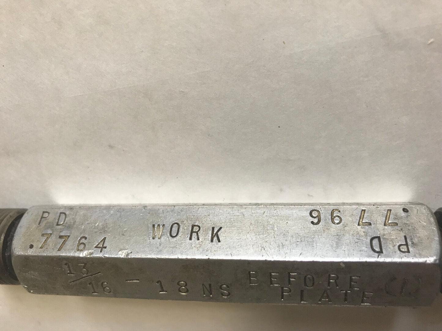 Go No Go Lh & Rh Thread & Plug Gauge Wmt-489 13/16-18Ns  Pd .7764, .7796 Work,Er