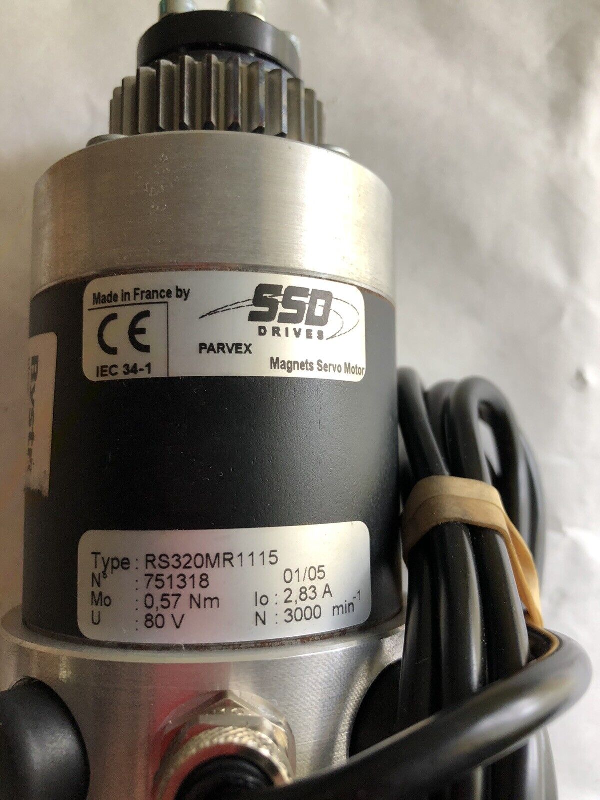 New Parvex Ssd Rs320mr1115 Servo Motor & Tbn206r2007 Encoder,Te