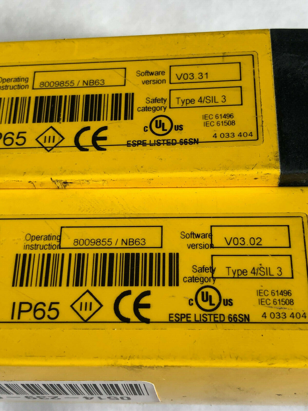 1 Set Sick C-4000 Safety Light Curtains,C40s-0303Ca010, C40e-0303Ca010,Ip65,Sk