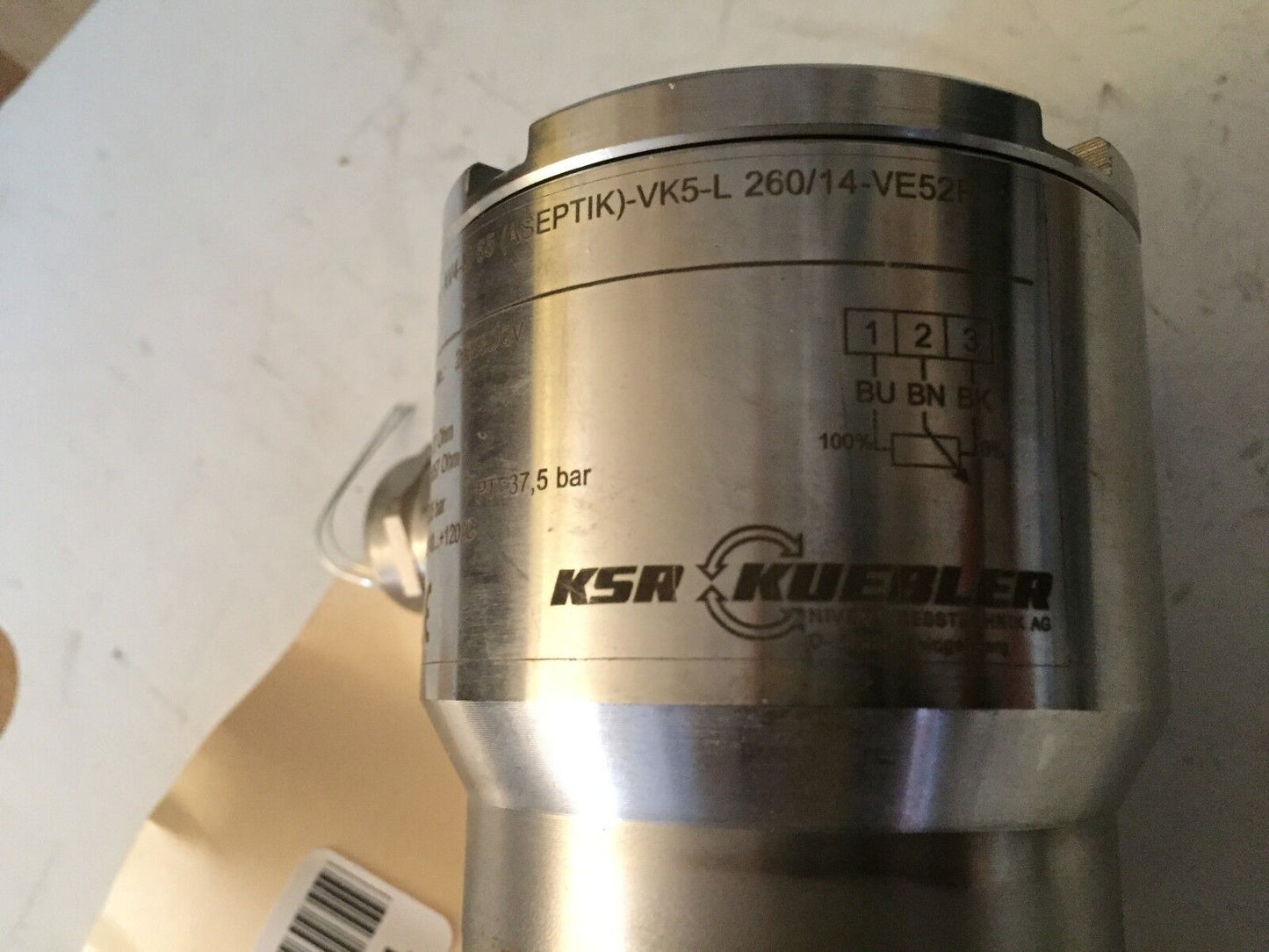 New Ksr Kuebler Av4-M 65 (Aseptik)-Vk5-L 260/14-Ve52r  Indicator,L 260Mm,Sj