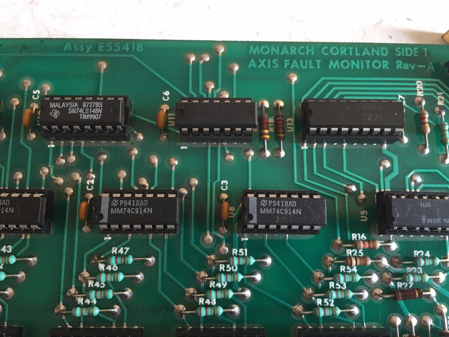 Monarch Cortland  E55418  Board Axis Fault Control Monitor Rev A  E55418,Az