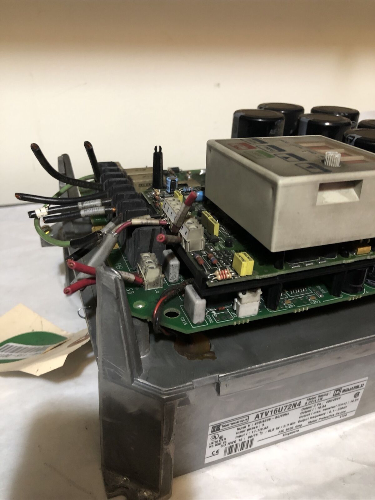 Telemecanique Atv16u72n4 Ac Drive, 5 Hp, 3-Phase, 400/460V,Wo 70586,Bk
