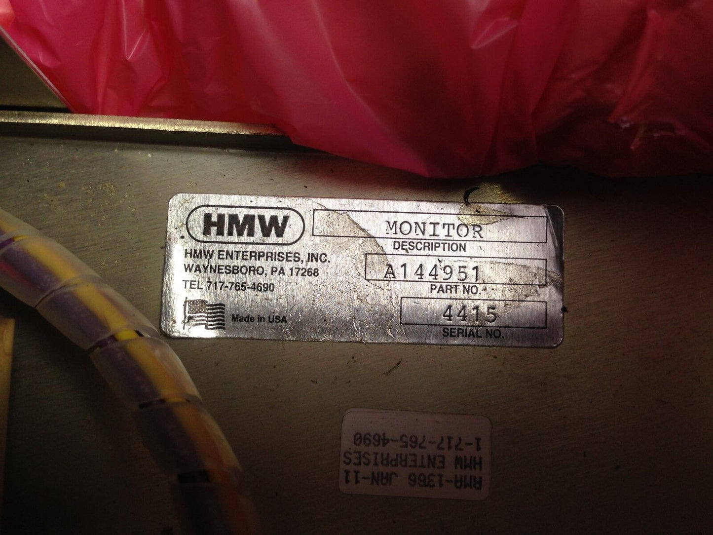 Hmw A144951 Operator Interface Monitor Mmi-90 Landis 3200,Mm1-90,Fd