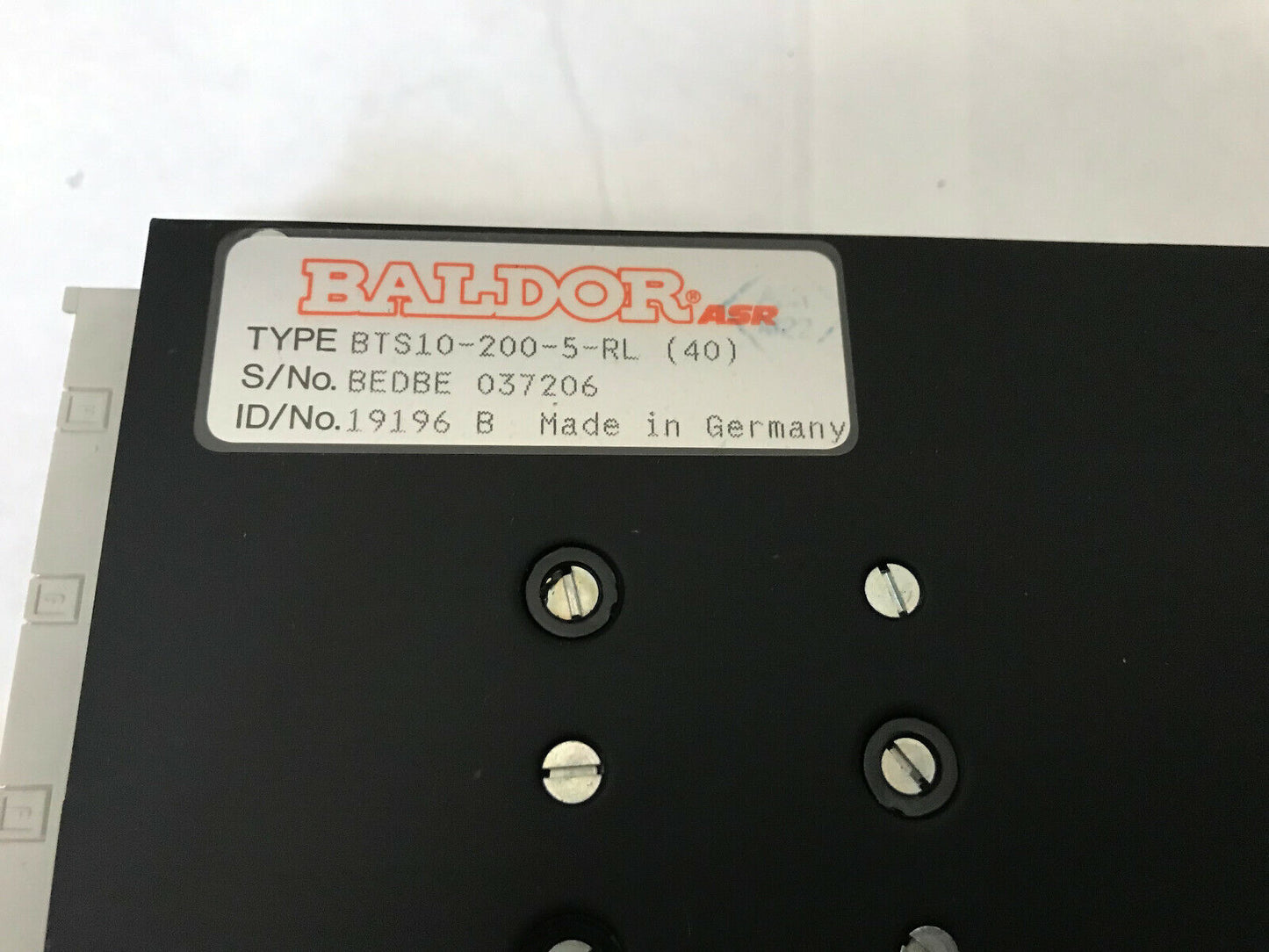 Baldor Bts10-200-5-Rl,16408B-017,19196 B Baldor Bts 10 Baldor Asr,So