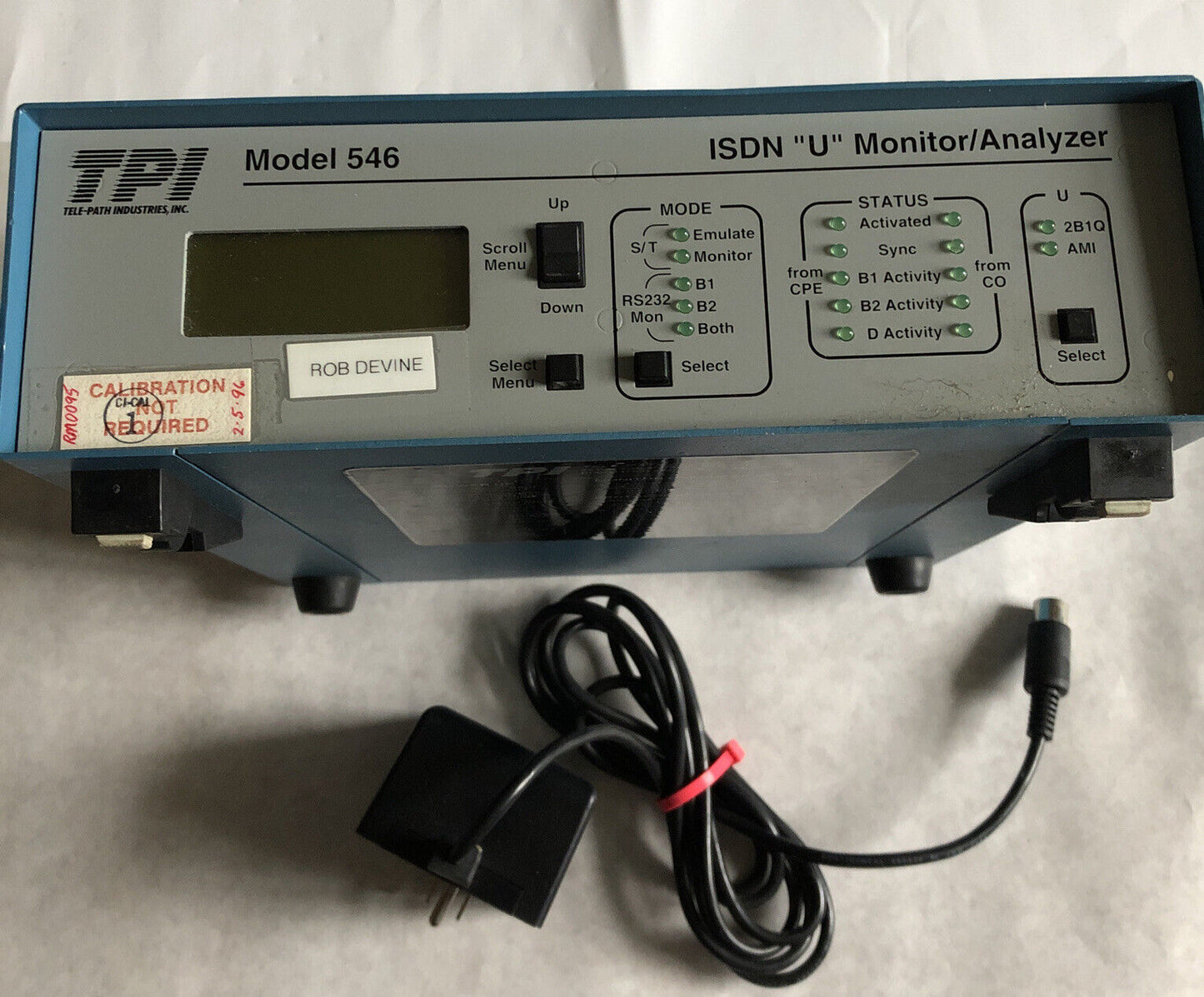 Tpi 546,Tele-Path Industries Tpi 546 Isdn "U" Monitor/Analyzer,Tpi 851570,Fg