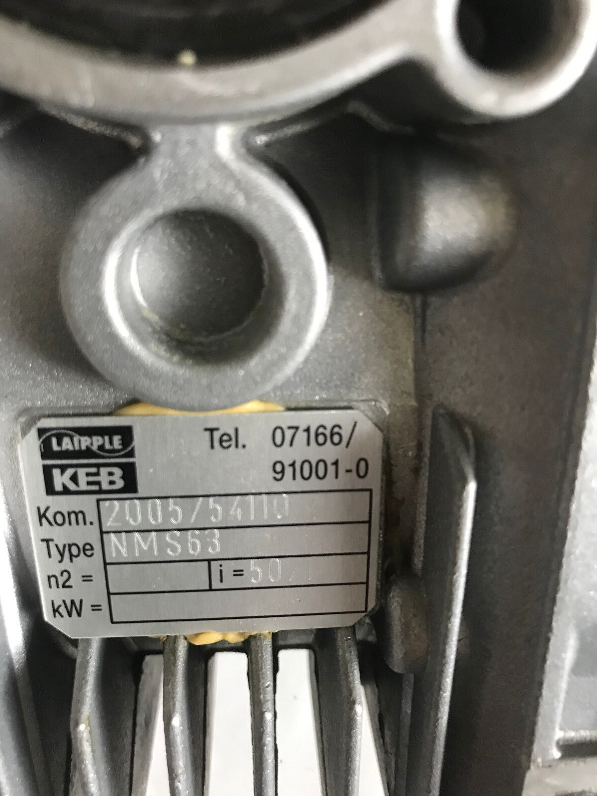 New Laipple Keb 2005/54110 Nms63 Gearbox Ratio 50:1,Sh