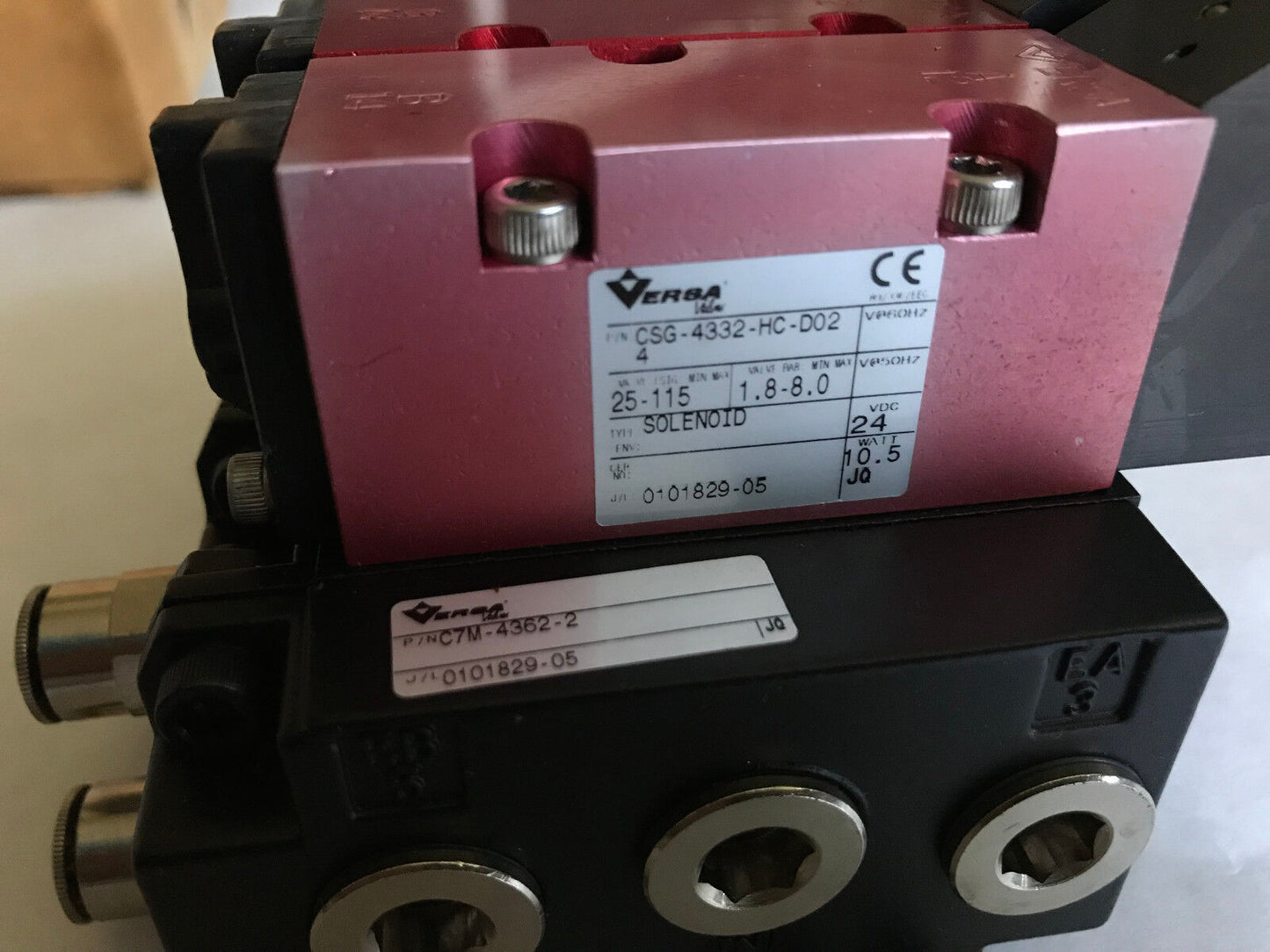 Versa Cust-C7bottom-P220-000328 Valve Assembly 24Vdc Csg-4332-Hc-D02 C7m-4362-2
