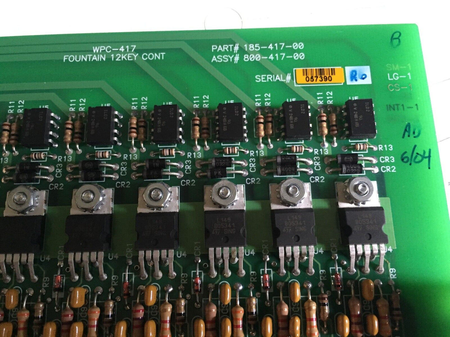 Web 185-417-00,800-417-00 Printing Fountain 12Key Cont,Wpc-417,Ti