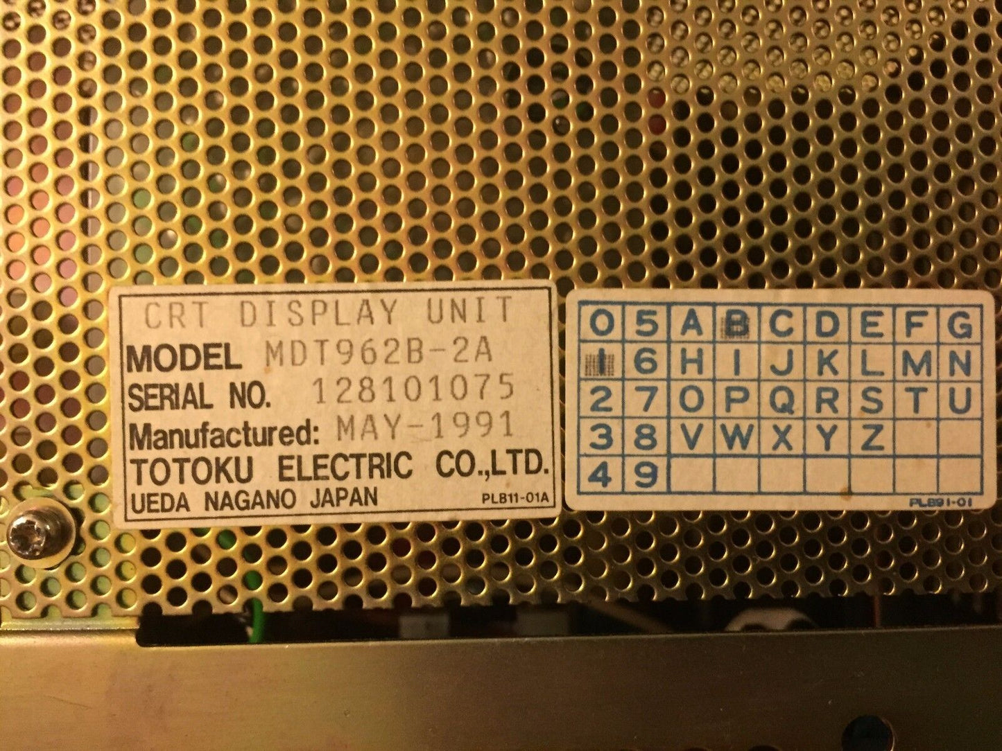 Brother Ab12c-2046,F329 6282,Mdt962b-2A,B5211102 Cnc Operator Display,Bm