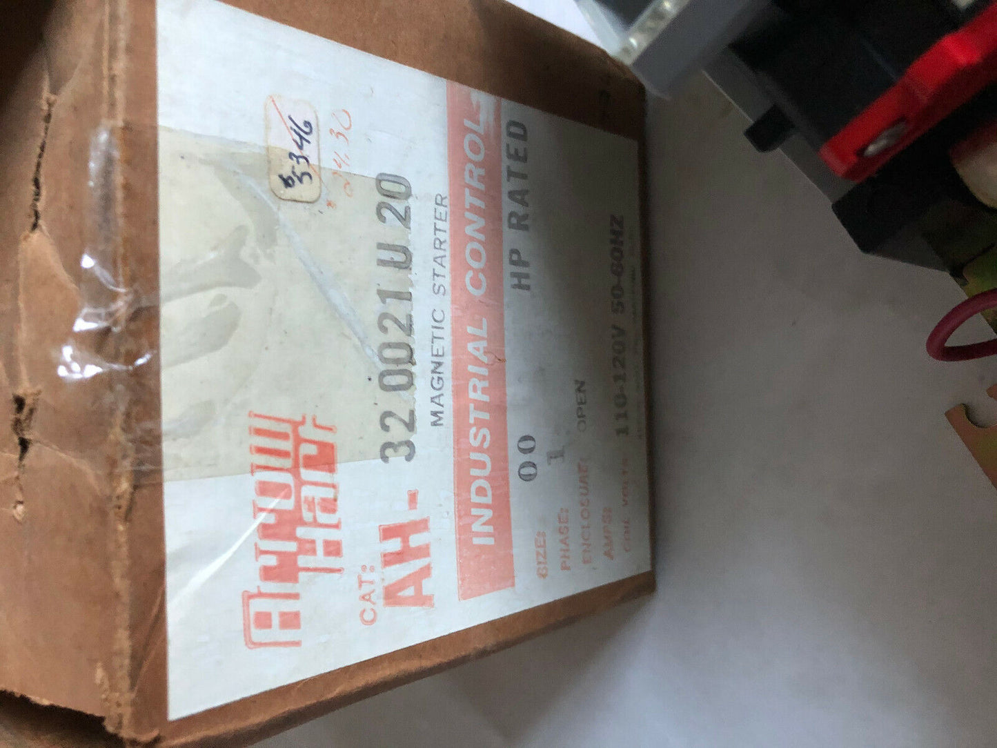 New Arrow Hart Ah-32 0021U 20 Magnetic Motor Starter,Nema 00,1-Phase,11A,110V,Sv